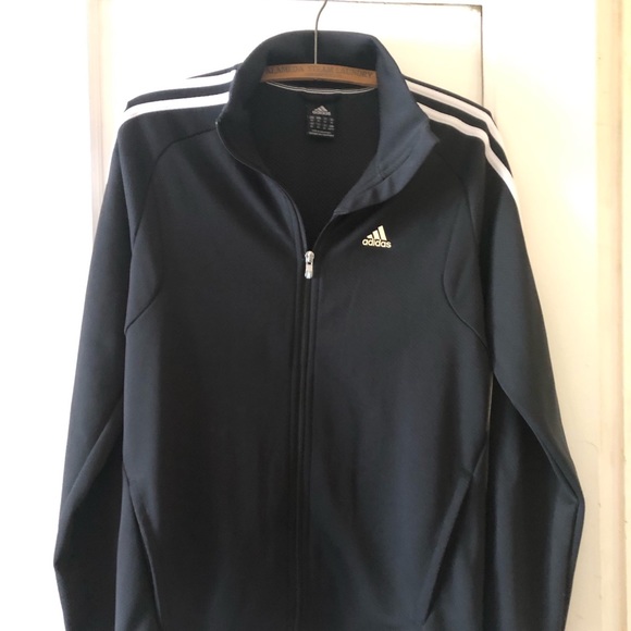 adidas black and white track jacket